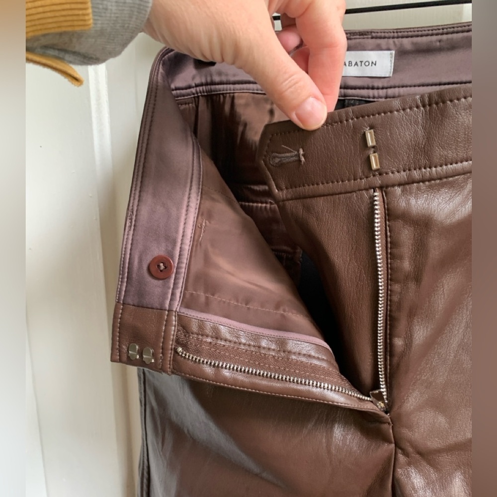 Aritzia Babaton Command Trouser Chocolate Brown Size 8 - Picture 6 of 9